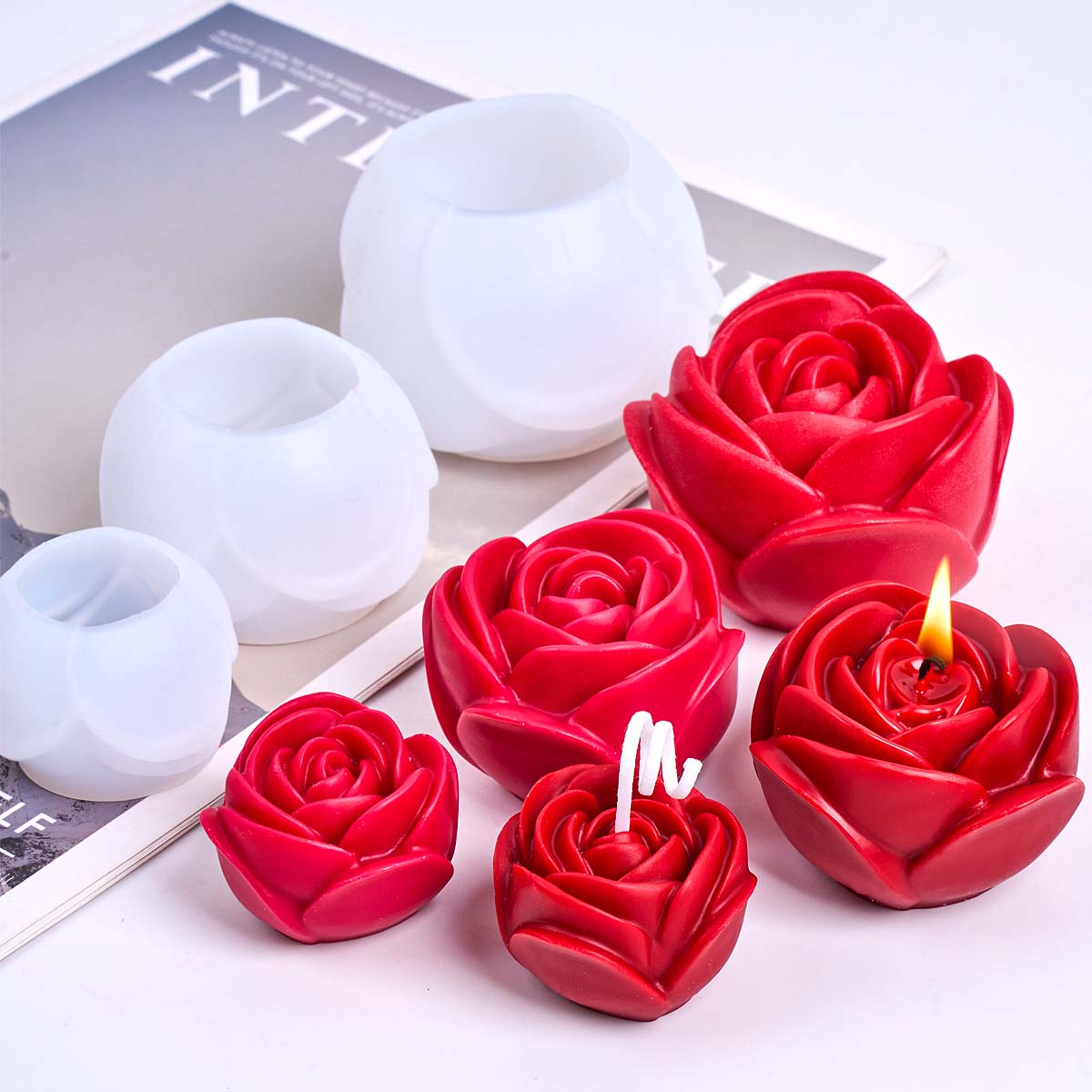 Resin Craft Ideas - Forma silikonowa 3D w kształcie kwiatu